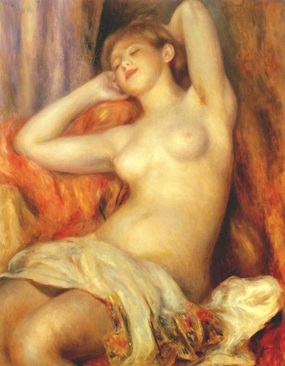 Mulher adormecida Gabrielle Renard de Pierre Auguste Renoir